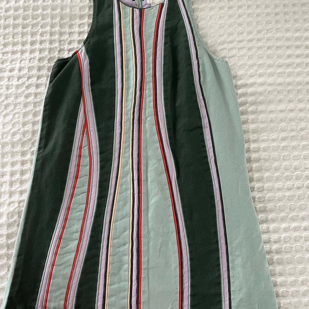 Anthropologie Maeve Striped Sleeveless Denim Dress - Picture 3 of 4